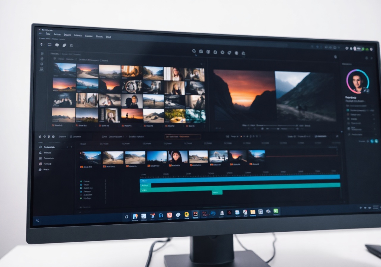 ClipKraft dashboard showing the AI search bar, recent downloads panel, and team collection sidebar with thumbnail previews of 4K nature footage